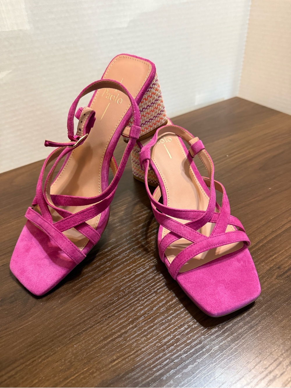 💕💕NIB Linea Paolo "Hazel" Fuchsia Suede Slingback Heels - Size 8.5